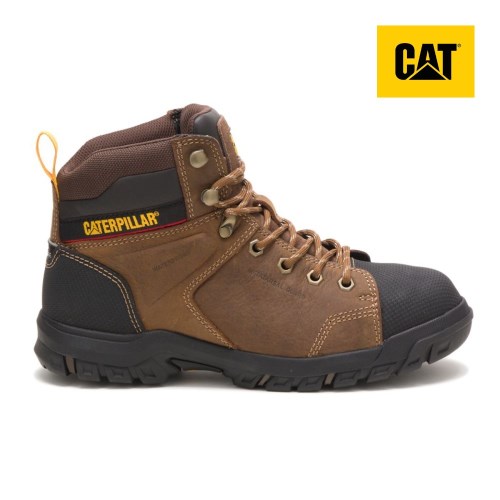 Caterpillar Wellspring Waterproof Metatarsal Guard Steel Toe Werkschoenen Dames Bruin (GDTA.NL)